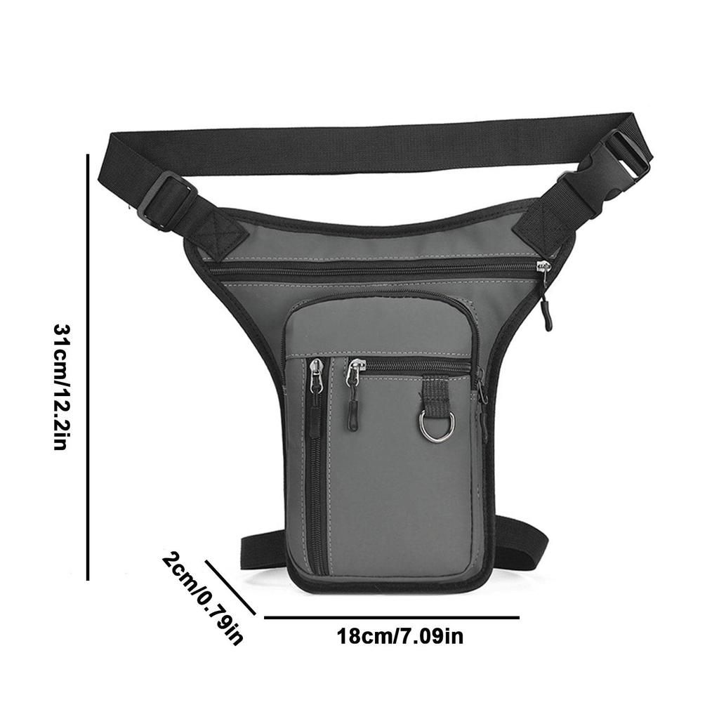 Motorcycle Leg Bag, Drop Leg Bag, Hiking Multi Pocket Waist Fanny Pack, Thigh Pouch,