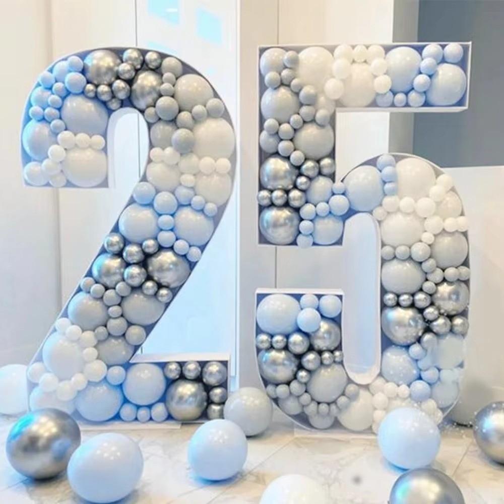 Three-dimensional Digital Balloon Number Box Numbers 0-9 Marquee Balloon Frame  Wild One Party