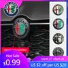 Для Alfa Romeo Для Alfa Romeo 147 159 74 мм Автомобильный передний значок решетки радиатора Giulietta GT Крышки Цент Новый черный/Золотой/Черный серебристый/черный whi