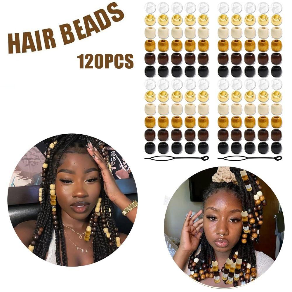 120Pcs Multi Style Braiding Beads DIY Crafts Dreadlocks Hair Rings  Hair Accessories