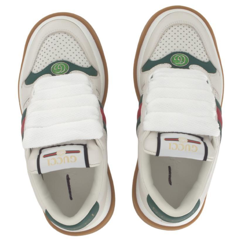 Gucci Женские Screener 'White Green Red' Женские 771880 AAC0S 9063