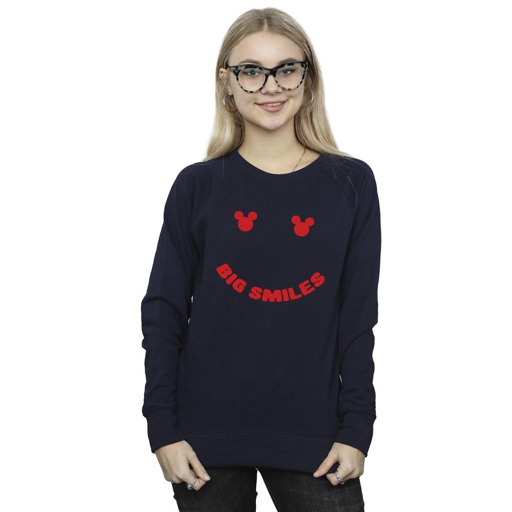 Disney Womens/Ladies Mickey Mouse Big Smile Sweatshirt