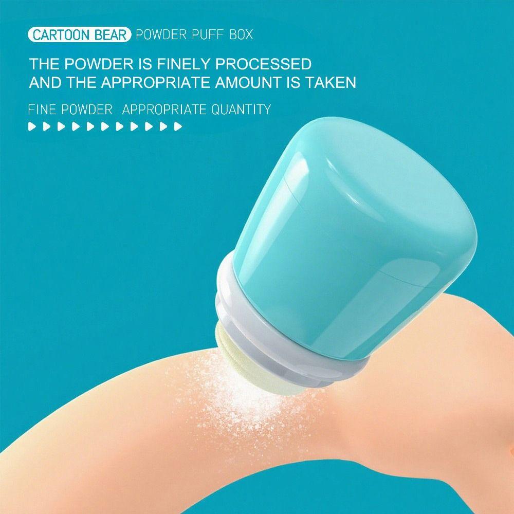Герметичная крышка Пуховка для детской присыпки Коробка Мягкий аппликатор Коробка для хранения талька Детское использование
