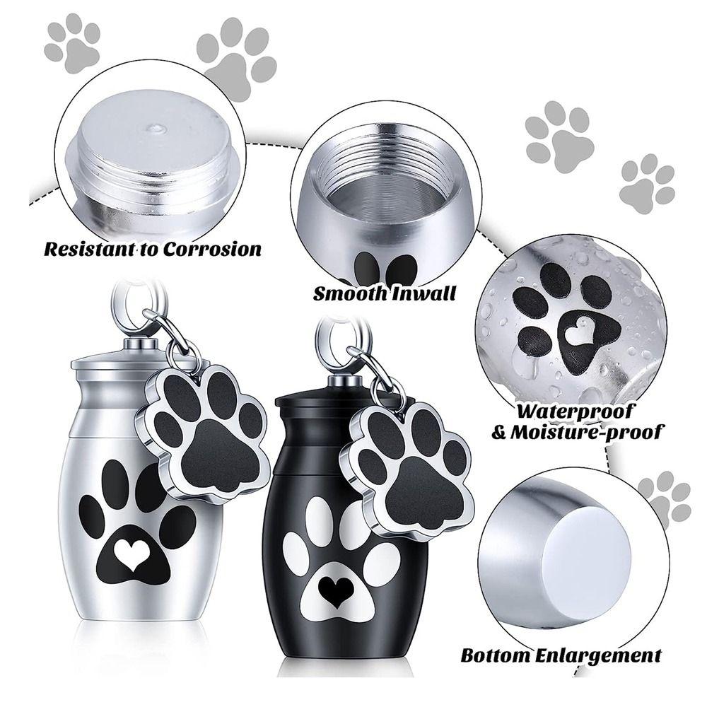 Hanging Pet Urns Keychain Aluminum Zinc Zinc Alloy Pet Urn Pendant Cat Dog Ashes Pendant  Pet Hair