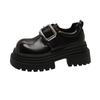 Spring 2025 new British style casual thick heel loafers women's shoes platform sole one pedal small leather shoes single shoes women