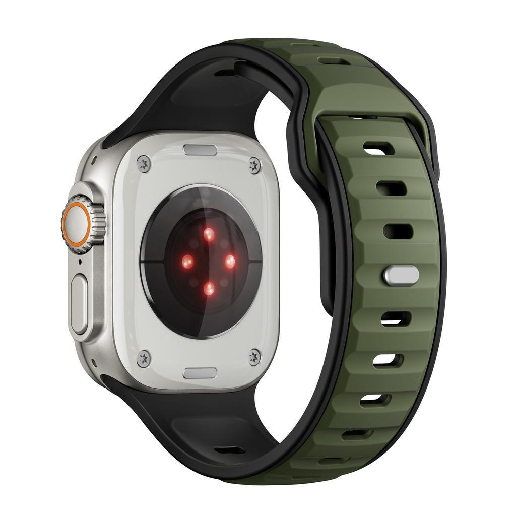 Силиконовый ремешок для Apple Watch Series 10 46 мм 42 мм 41 мм 45 мм 44 мм 40 мм Ultra 2 49 мм спортивный дышащий ремешок для Iwatch Series 10 9 8 7