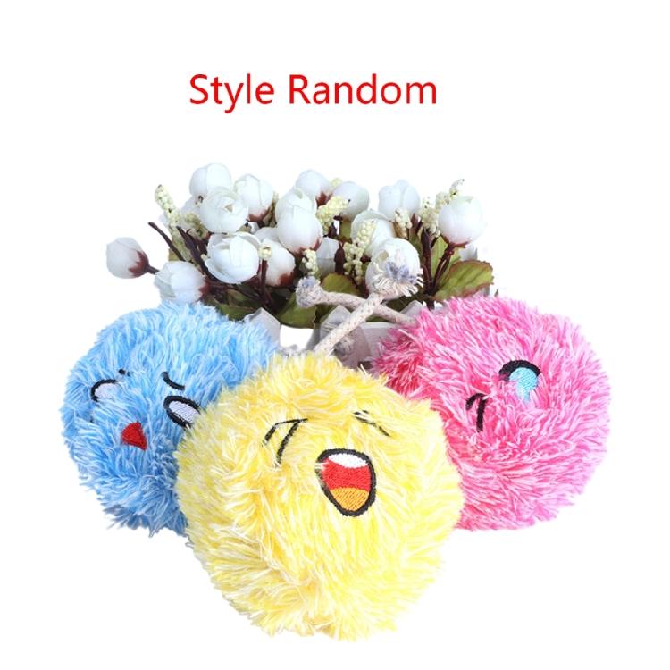 Colorful Balls Cat Toy Pompoms Squeaking Chasing Balls 4" Diameter