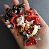 Новое поступление, натуральный кулон с изображением животных и грибов, DIY, 18-каратное золото, масляная живопись с сохранением цвета