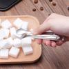 Stainless Steel Ice Tongs, Cube Tongs with Oval Smooth Tip, U-Shaped Spring Handle, Integrated Forming Food Clips for Bar, Coffee, Kitchen, Buffet