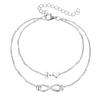 Letter Double Foot Chain Infinite Love Chain Women's Foot Chain Summer Gift Beach Gift For Mother