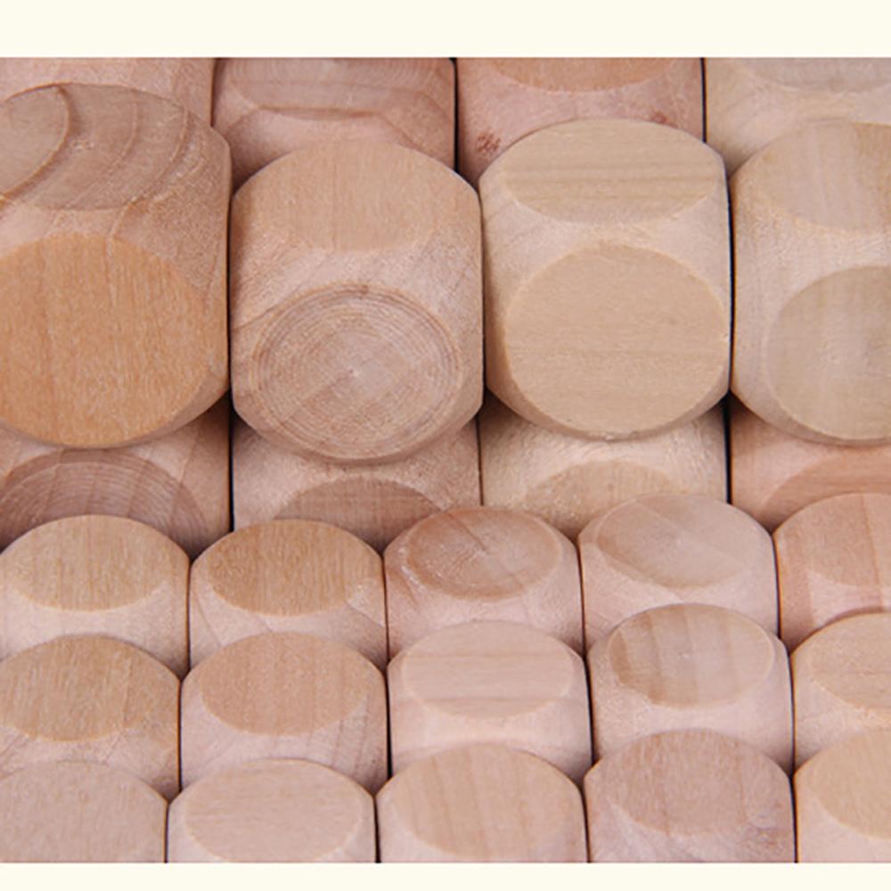 Graffiti Board Game Printing DIY D6 Dice 20mm 6 Sided Wood Dice Blank Dice Wood Cube Dices