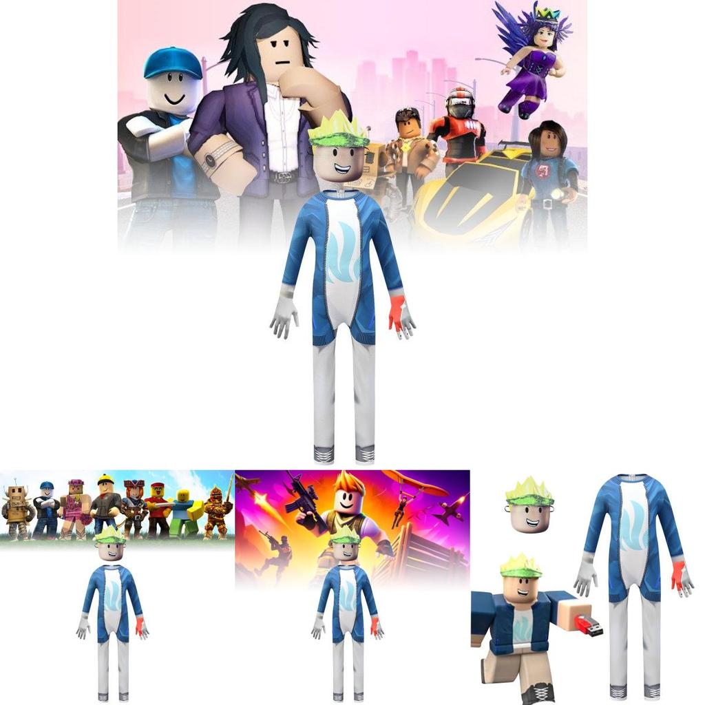 Модный детский комбинезон Pocket Devs Roblox из мягкой ткани, идеально подходит для костюмов на Хэллоуин и косплей