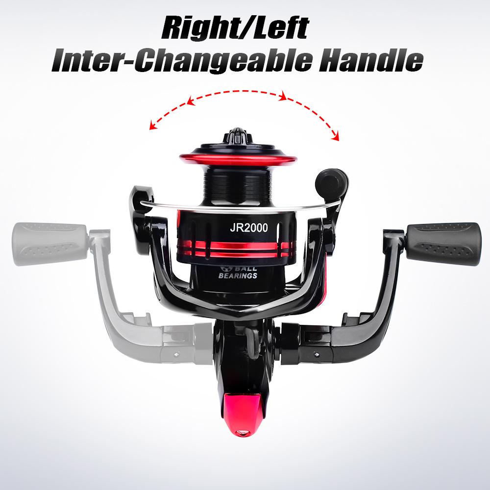 Сверхлегкая катушка для спиннинга 2000 5.2:Катушка с 1 передаточным числом. Металлическая спиннинговая катушка 1BB, универсальная для морской и пресной воды. Максимальное тяговое усилие 5 кг.