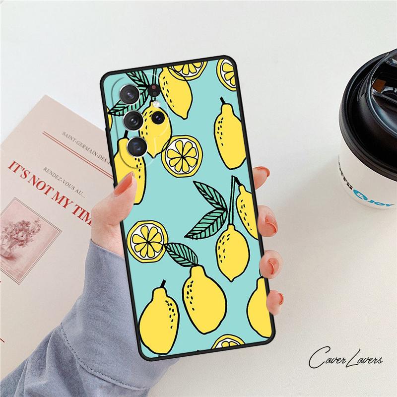 Летний тропический фруктовый чехол с лимоном для Samsung Galaxy S24 S25 S23 S22 Ultra Note 10 20 Plus S20 S21 FE