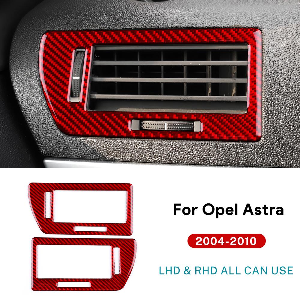 Для Vauxhall Opel Astra H MK5 2004 2005 2006 2007 2008 2009 2010 Наклейка из настоящего мягкого углеродного волокна Панель приборной панели воздуховода автомобиля