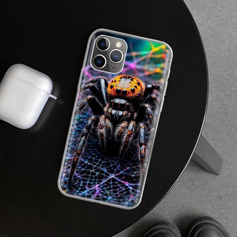 Чехол для телефона с изображением паука Черная вдова для iPhone 11 12 13 Mini 14 15 Plus 16 Pro Max 17 Air 7 8 + SE Художественный Индивидуальный Fundas