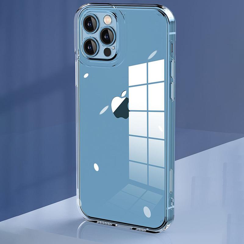 Back Case for iPhone 15 Pro Max Silicone Bumper Shockproof Cover Raised Lens Protection Anti-Scratch Transparent Shell Soft Edge