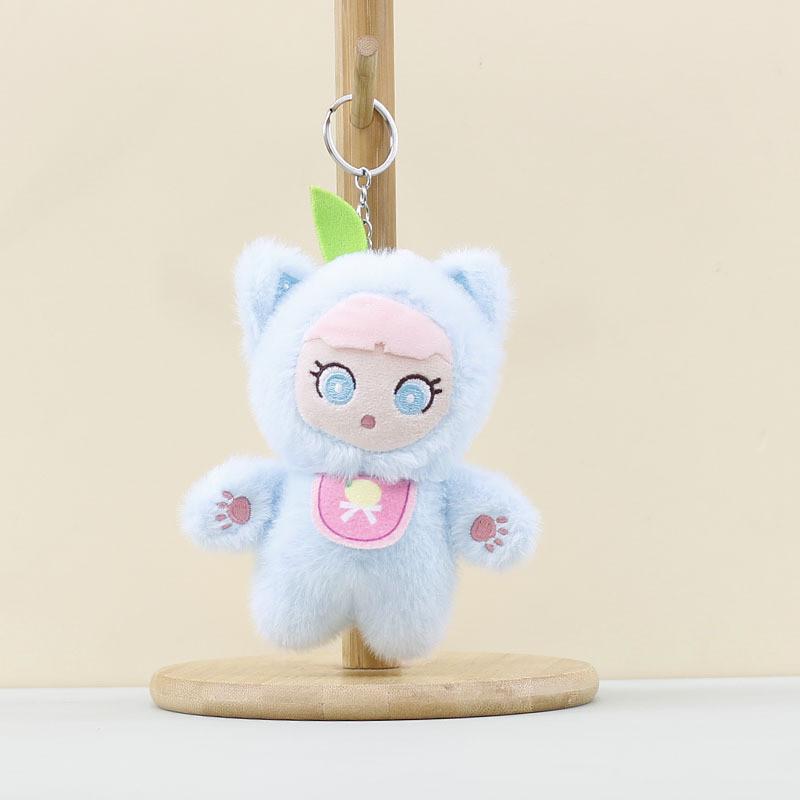 Bunny Transformative Plush Keychain Cartoon Dress Up Rabbit Toy And Keyring