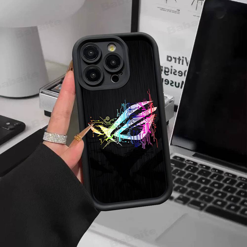 Чехол для телефона A-AsuS-S R-ROG LOGO для IPhone 17 16 15 14 13 12 11 Pro Max Plus Силиконовый противоударный чехол