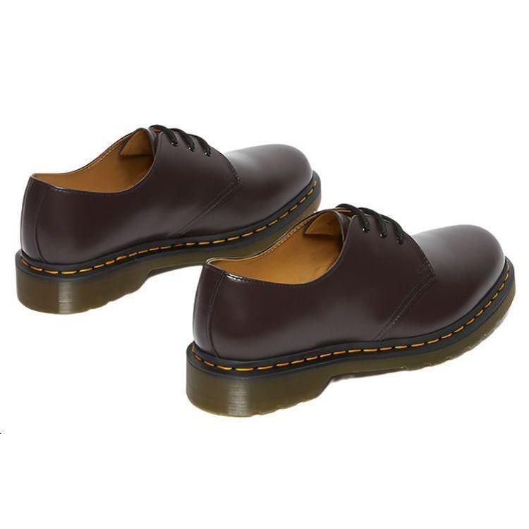 Dr. Martens 1461 Glossy 3 Eyelet Low Top Casual Shoes Unisex Casual Shoes Deep-Red 27284626