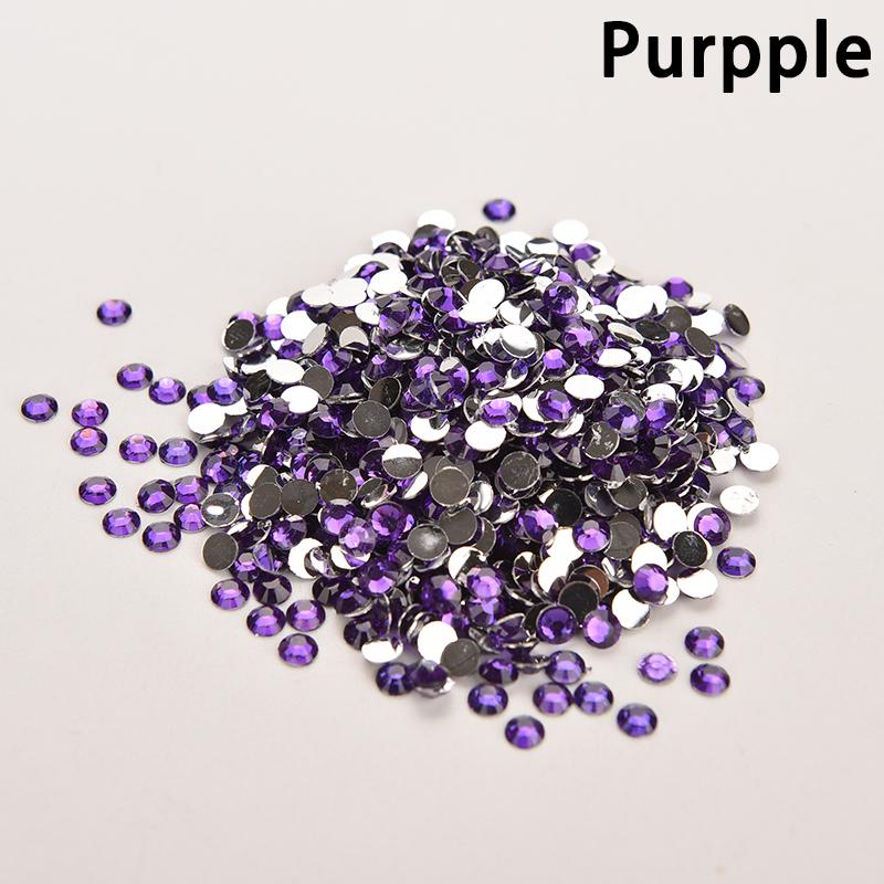 Lots 1000Pcs Rhinestone Facets Flatback Crystal Round Beads Nail Art Diy 4Mm