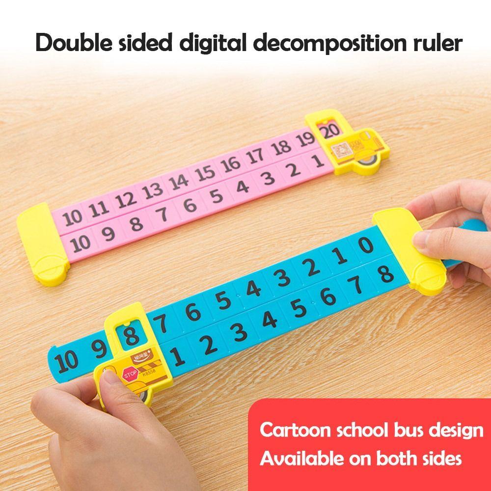 Plastic Subtraction Ruler Random Color Addition Ruler Math Decomposition Ruler School Supplies