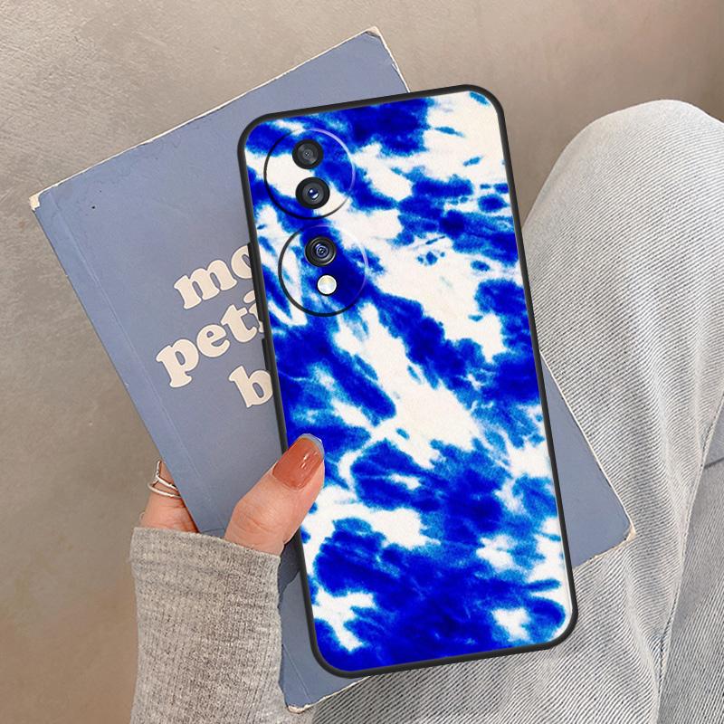 Синий Tie Dye Гроуви Гриб Пэчворк Чехол Для Honor Magic 5 6 7 8 Pro Чехол Для Honor 200 400 Lite 50 70 90 X8a X8b X9a X9b X9c