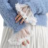 Decorated Cuff Fake Sleeves for Wedding Wild Sweater Decorative Sleeves Flounces Wrist Sleeves Pleated Wrist Accessory