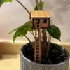 1pc Plant Mini Treehouse Planting Mini Treehouse Wooden Craft Flower Pot Accessory Suitable for Gifts for Friends, Family and Couples