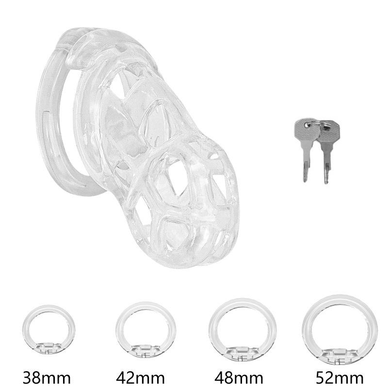 PET Honeycomb Lock Ring Chastity Cage for Male Pet Cock Cage Adult Toys Lockable Ring