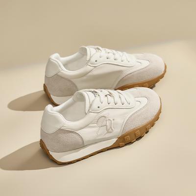 Augusteng платформа немецкие тренировочные туфли женские 2025 лето новые академический стиль плоская подошва спорт и отдых женские белые туфли