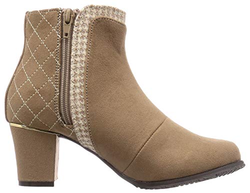 TEAN Women's Short Boots, Beige Suede, Size 22.0 Cm, TN4012