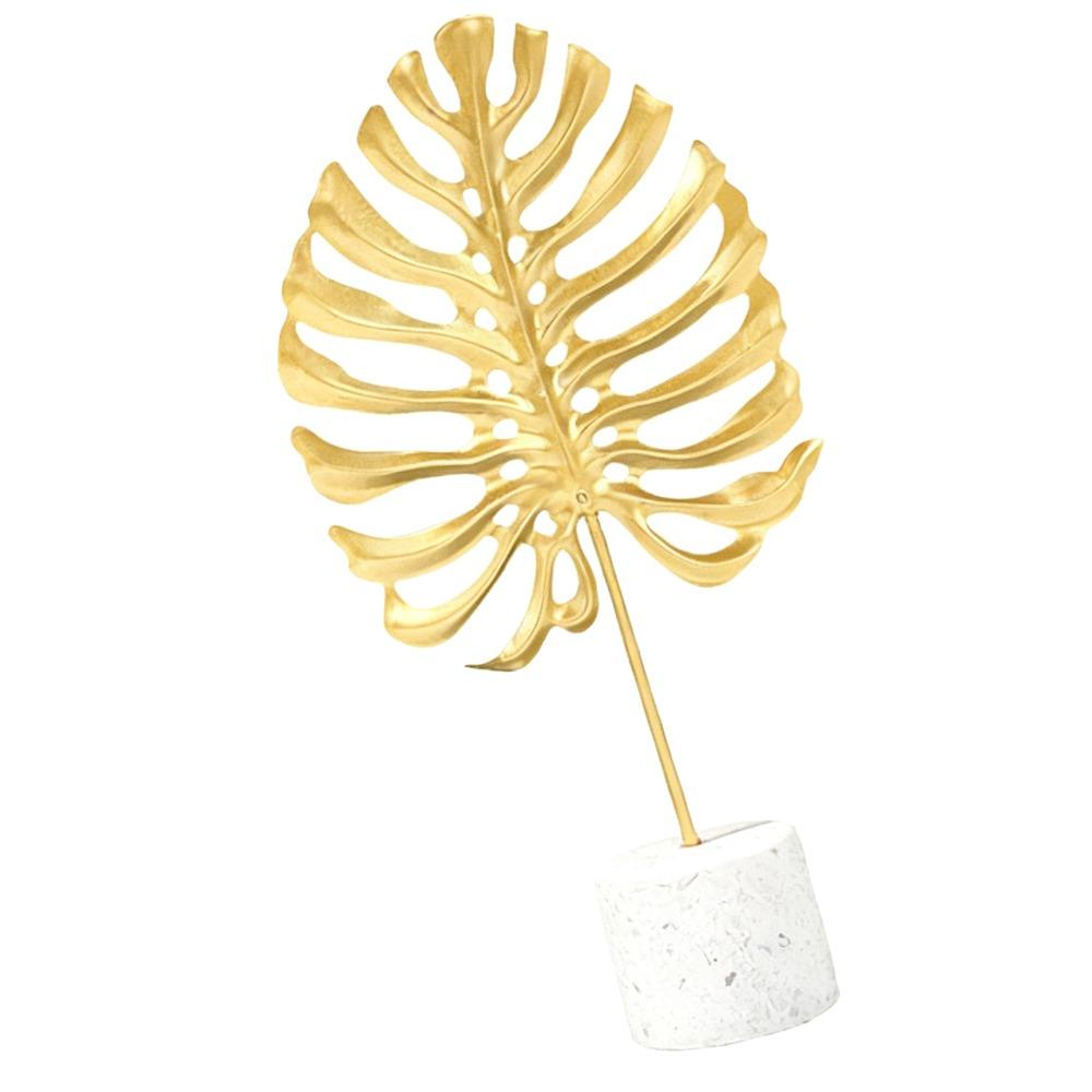 Iron Gold Metal Monsteras Leaf Table Decor Store Checkout Counter Decor Craft