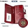 Ladies Leather Wallet Large Capacity Multifunctional Long Wallet European and American Retro Clutch