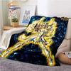 Classics Animated Character Seiya Patterned Wool Blanket Cartoon Saint Seiya Series Children Shawl and Sofa Super Soft