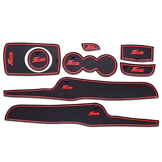 7 шт. автомобильные внутренние двери, ворота, слот, пылезащитный коврик, коврики для чашек для Ford Fiesta 09-14