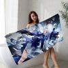 Genshin Impact Furina Focalors Bath Towel Microfiber Soft Water Absorbing Breathable For Kids Decorative Cartoon Beach Towel