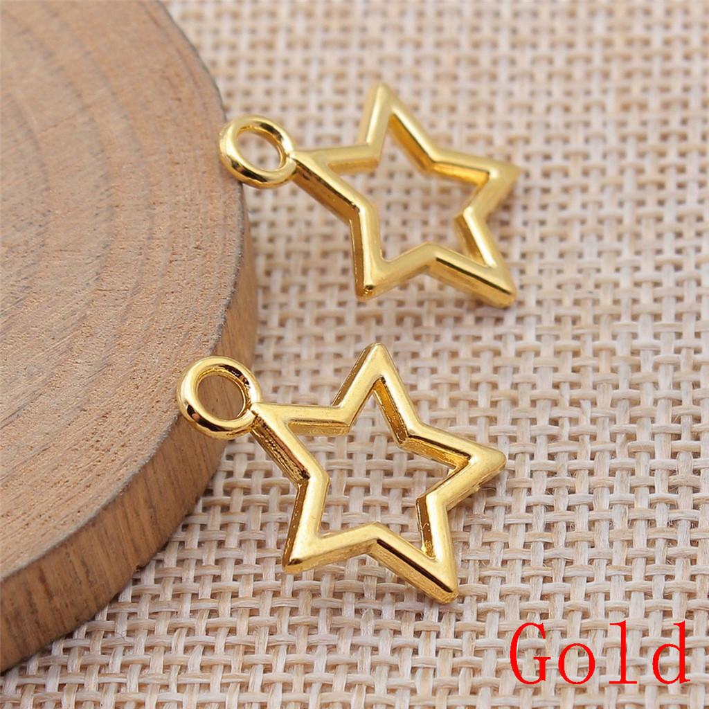 Hollow Pentagram Charms Pendant For Bracelet Necklace Jewelry Making Craft Findings