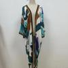 Plus Size Women's Print Beach Holiday Long Cardigan Bikini with Swimsuit Cover Up
