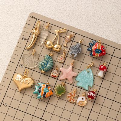 Модный и трендовый новый DIY подвеска маленький рыбка любовь вишневый гриб Аксессуары для изготовления украшений