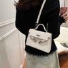Retro Casual Portable Small Bag Women's New Simple and Fashionable Small Square Bag Messenger Bag Kelly Bag Tide