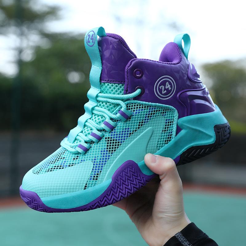 Boys shoes summer 2025 new mesh children's basketball shoes medium and older boys school sports shoes
