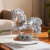 Acrylic Horse Ornament 2D Flat Horse Tabletop Decoration Collectible Colorful Horse Centerpiece for Year of The Horse New Year Living Room Bedroom