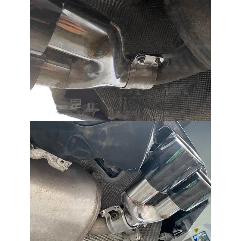 Черный титановый четырехствольный выхлопной наконечник из нержавеющей стали для BMW 5 серии G30/G38