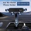 New 360° Rotatable Gravity Car Phone Holder Car Air Vent Clip Mount Mobile Cell Phone Stand Bracket GPS Support Car Air Outlet Navigation Phone Stand