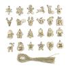 Christmas Advent Calendar Bags Embellishments 1-24 Wooden Listing Labels No Bag
