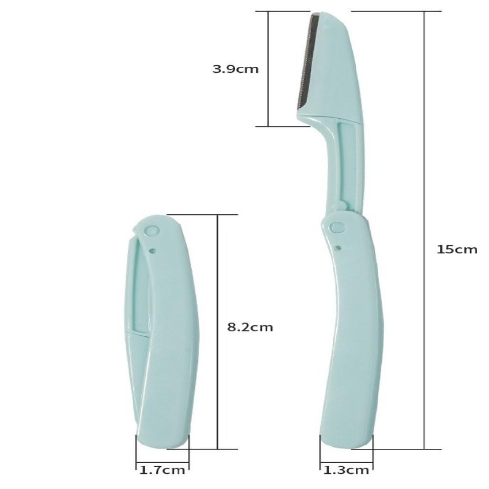 Professional Safe Folding Dermaplaning Tool for Face 3pcs Set Portable Eyebrow Trimmer Anti-Scratch Razor Personal Care