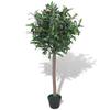 VidaXL Artificial Laurel with Pot 120 Cm Green