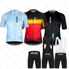 VeloThos Cycling Jersey Set and Bib Shorts Summer Short Sleeve Sport Camping Pro Race Bicycle Clothing MTB Ropa Maillot for Men