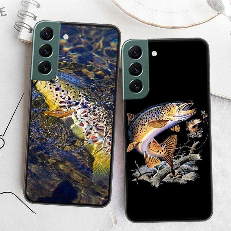 Чехол для телефона для ловли нахлыстом на коричневую форель для Samsung A16 A26 A36 A56 Galaxy A02S A12 A52S A13 A23 A33 A53 A54 A34 A24 A14 A22 A32 A42